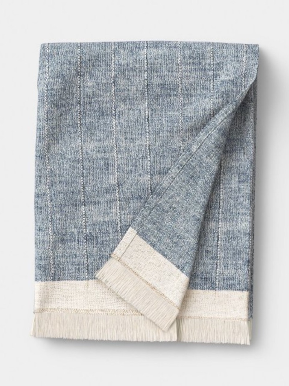 THRESHOLD NWT Lightweight Woven Throw Blanket -Blue